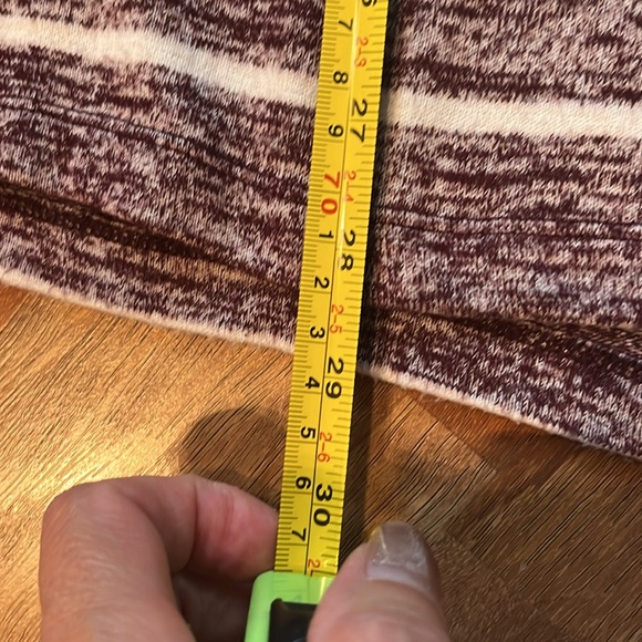 Like new Market & Spruce striped hooded quarter length sleeve top - Picture 9 of 13